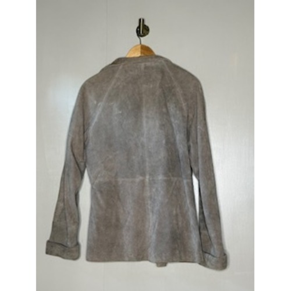 Vintage Blair Taupe Suede Leather Jacket Womens Tagged 18 - Picture 2 of 6